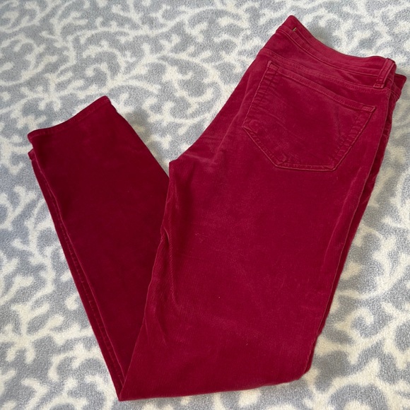 ❤️🍒JBrand PRISTINE🍒❤️cherry red skinny leg cords. Size 29. Like new! - Picture 2 of 8